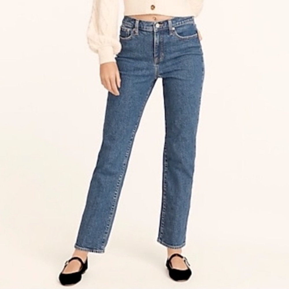 J. CREW The Boyfriend Mid-Rise Slim & Broken In Medium Wash Jean SZ: 31 (12)